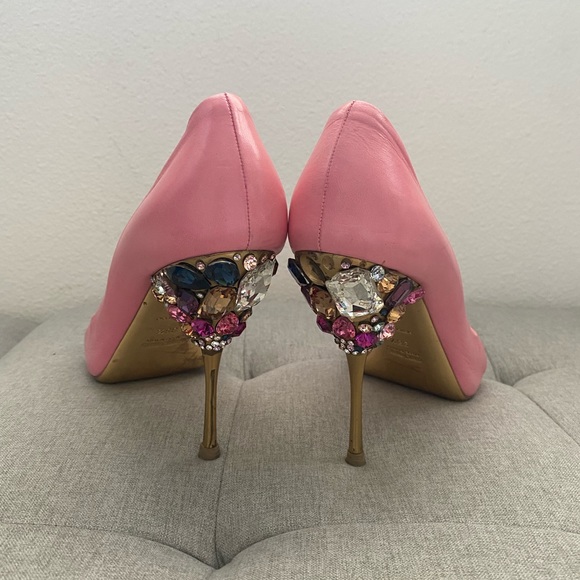Miu Miu Pink Embellished Heels - Picture 2 of 15